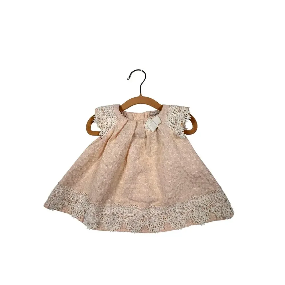 Catherine Malandrino Baby Doll Dress Girls 3-6M Pink Party Easter